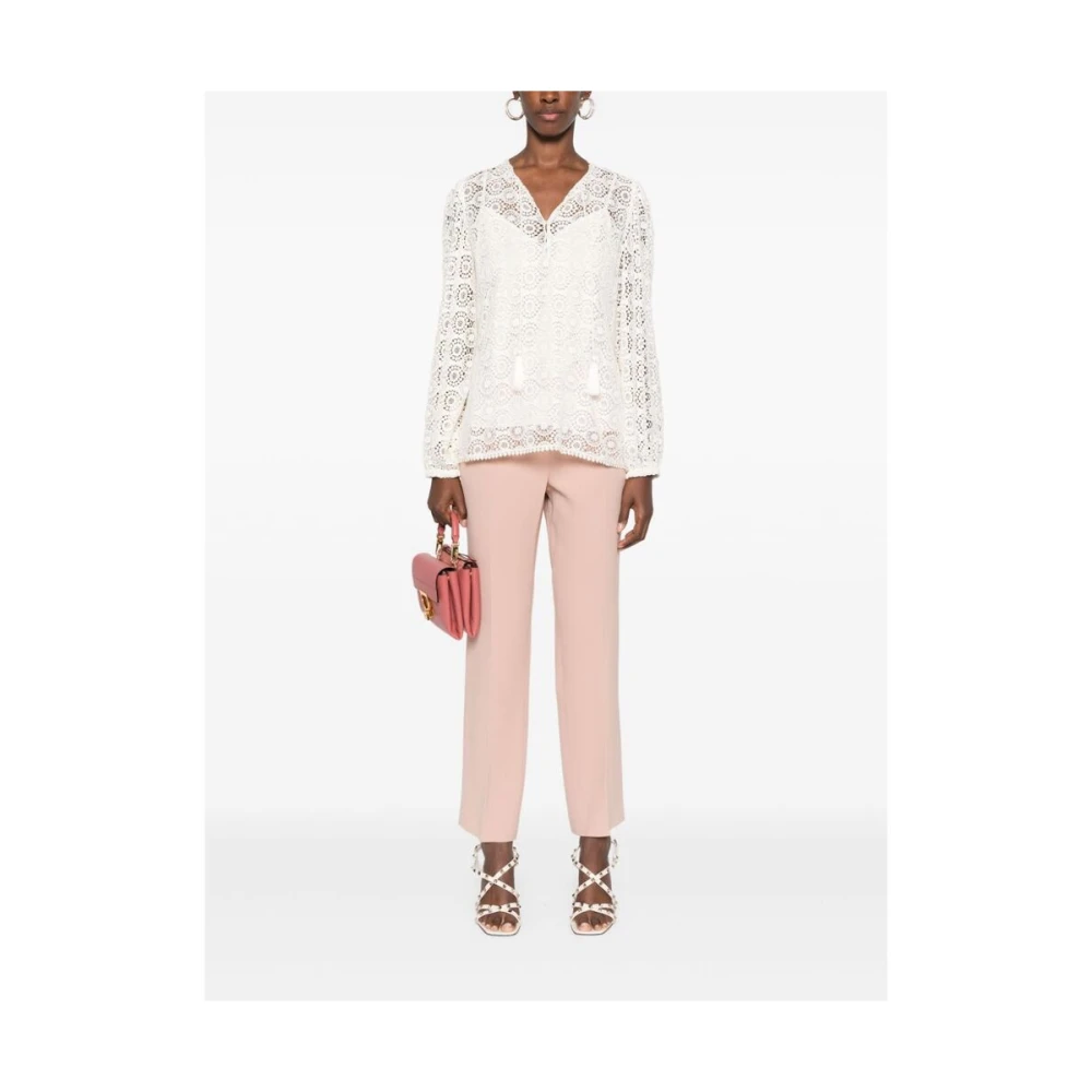 Ermanno Scervino Poederroze op maat gemaakte Cady-broek Pink Dames