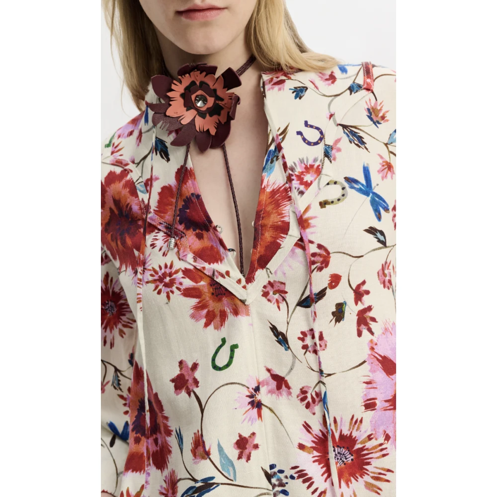dorothee schumacher Bloemen Ease Linnen Midi Jurk Multicolor Dames