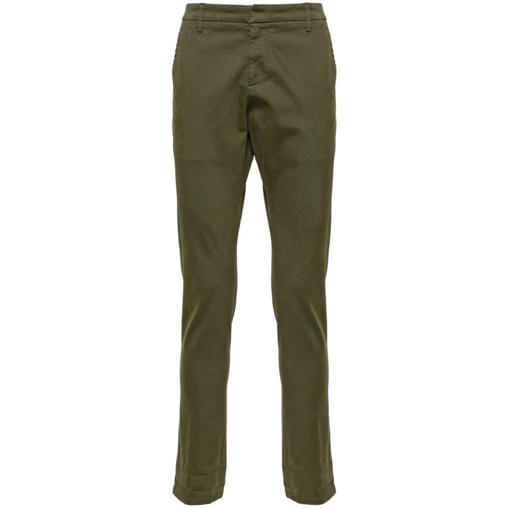 Dondup Groene Katoenen Slim Fit Broek Green Heren