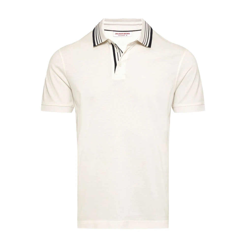 Orlebar Brown Klassieke Polo Shirt in Wit Zand Beige Heren