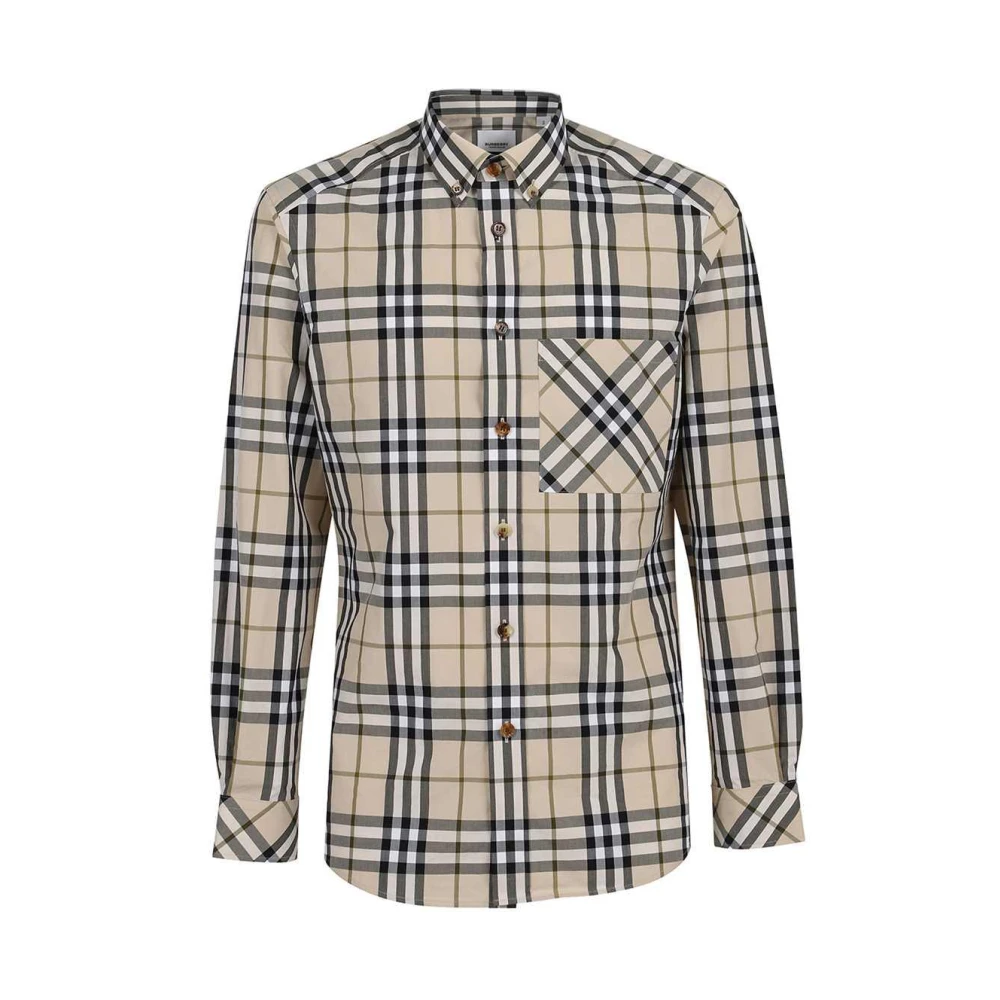 Burberry Men's Beige Causey Shirt - Casual Shirts - L - Shirts