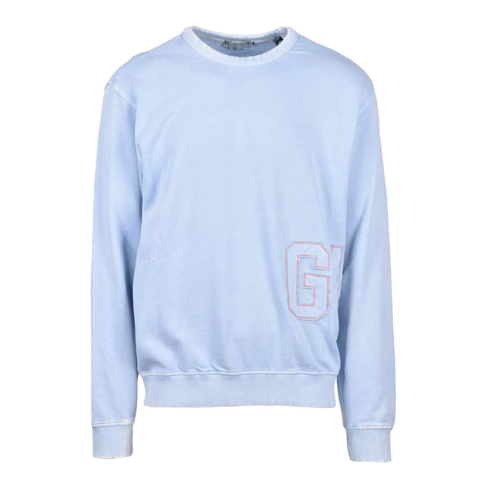 Guess Katoenen Sweatshirt Model Blue Heren