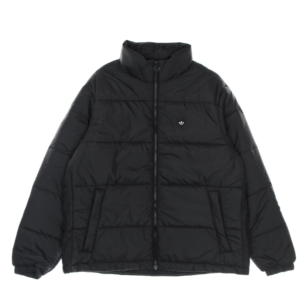Adidas Zwarte Puff Donsjas met hoge kraag Black Heren