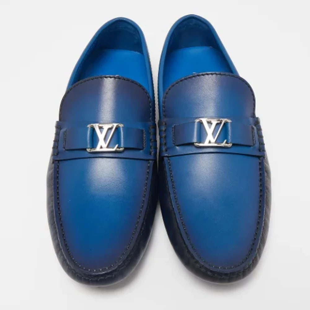 Louis Vuitton Vintage Blauwe Leren Louis Vuitton Hakken Blue Dames