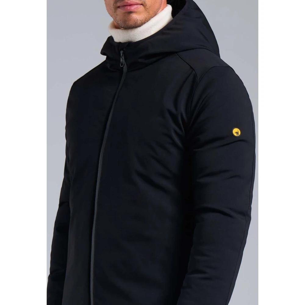 Ciesse Piumini Zwarte Softshell Gewatteerde Hoody Jas Clem Black Heren