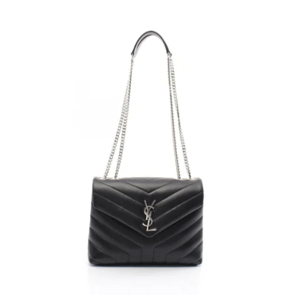 Saint Laurent Vintage Pre-owned Leather shoulder-bags Black Dames