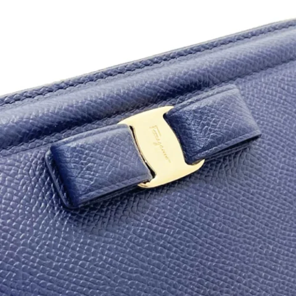Salvatore Ferragamo Pre-owned Leather wallets Blue Dames