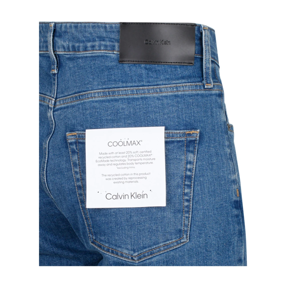 Calvin Klein Denim Tapered Mid Blue Jeans Blue Heren