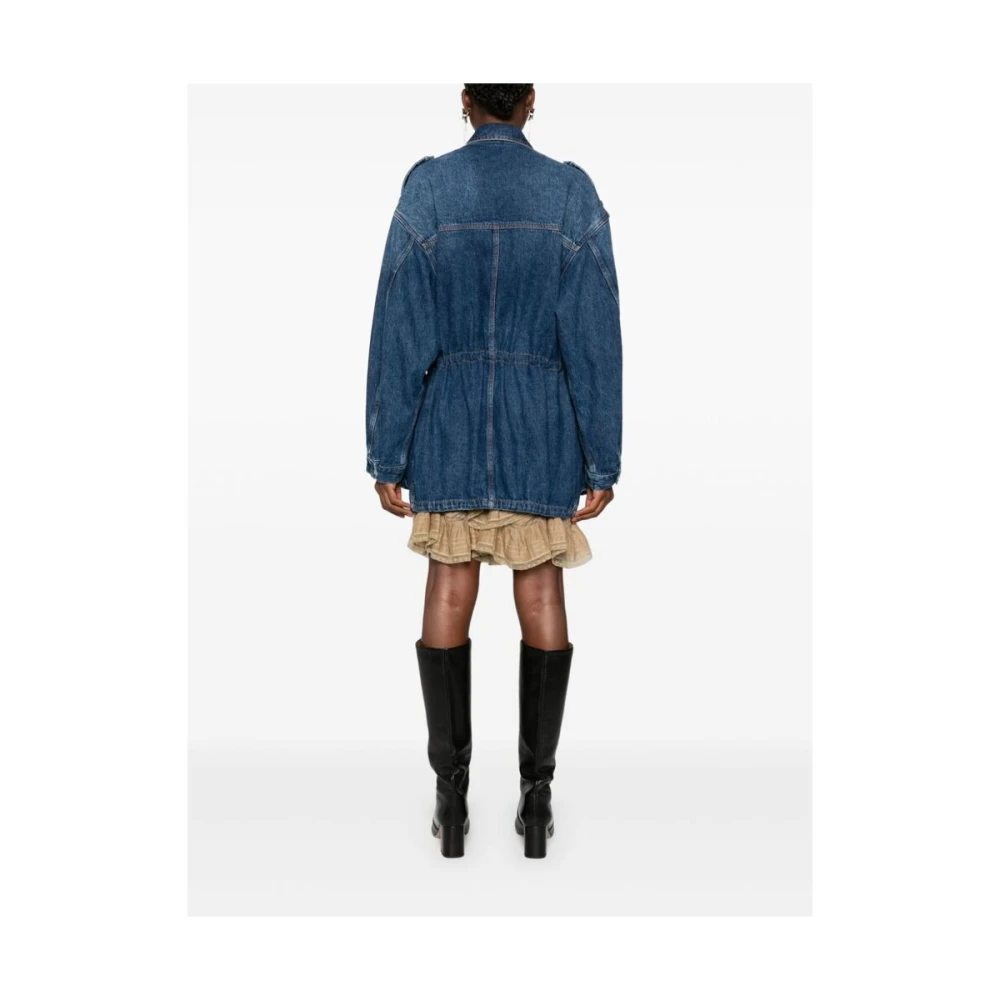 Isabel Marant Étoile Denim jack met spread kraag Blue Dames