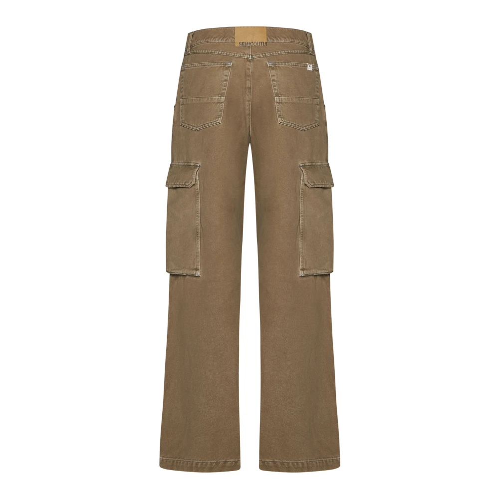 Semicouture Rechte Jeans voor Vrouwen Brown Dames