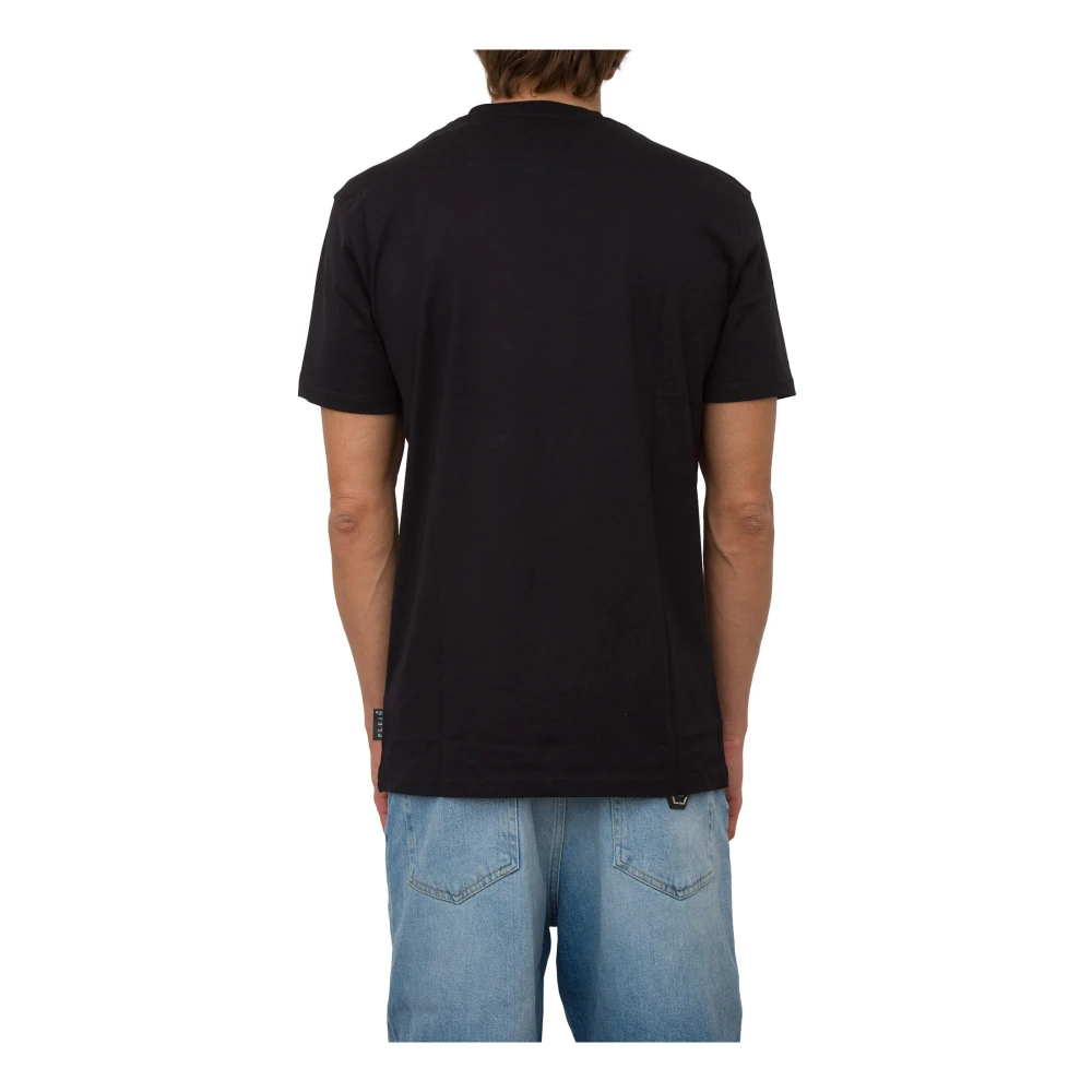 Philipp Plein Regenboog Strepen Ronde Hals T-shirt Black Heren