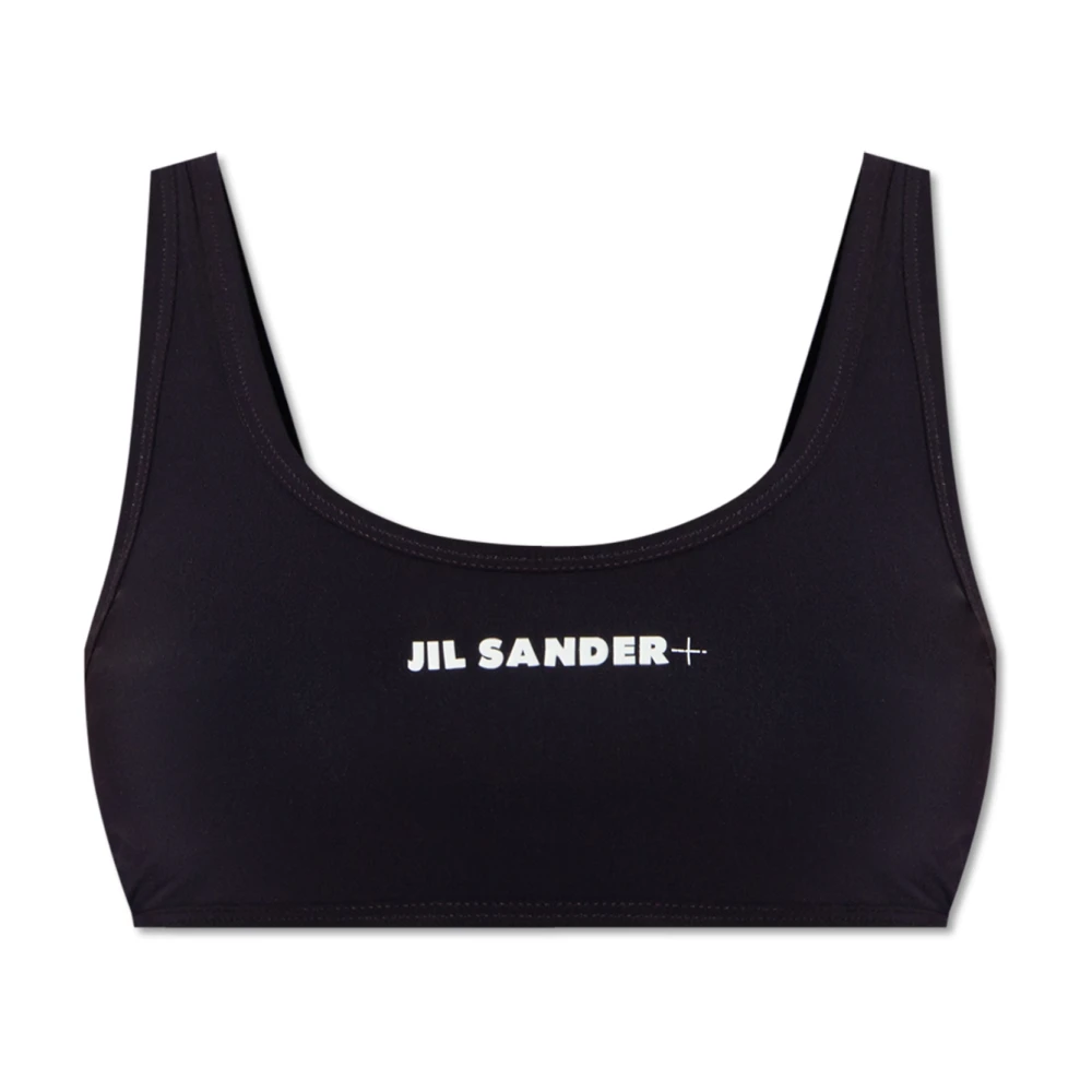 Jil Sander Bikinitop met logo Black Dames