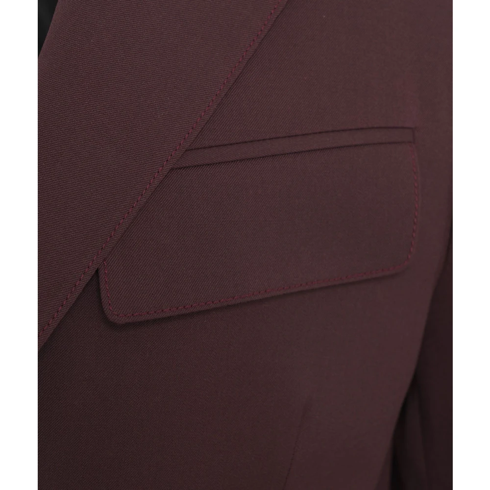 Lanvin Rode Single-Breasted Blazer Aw24 Red Heren