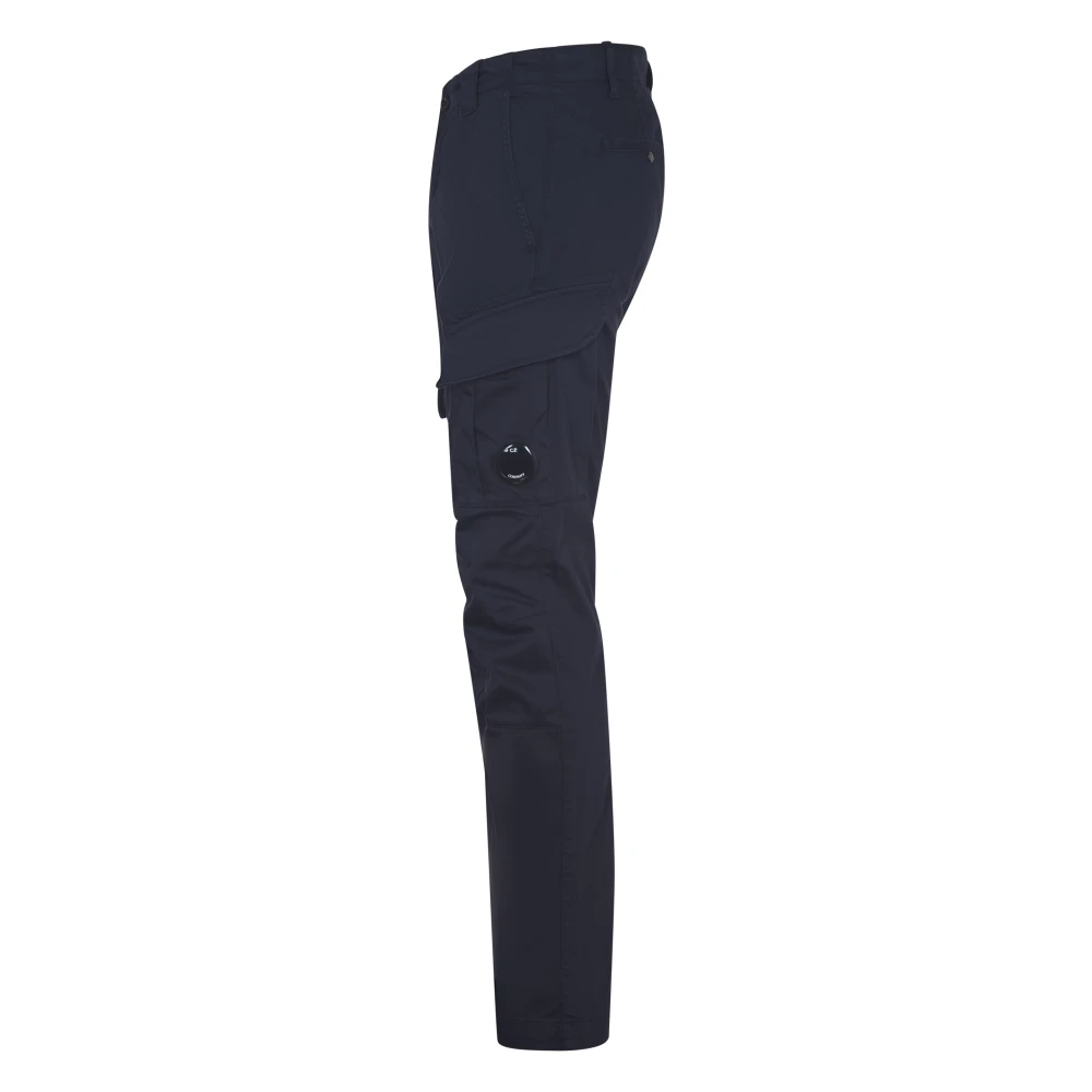 C.P. Company Cargo Lens Pants in Sateen Stretch Black Heren