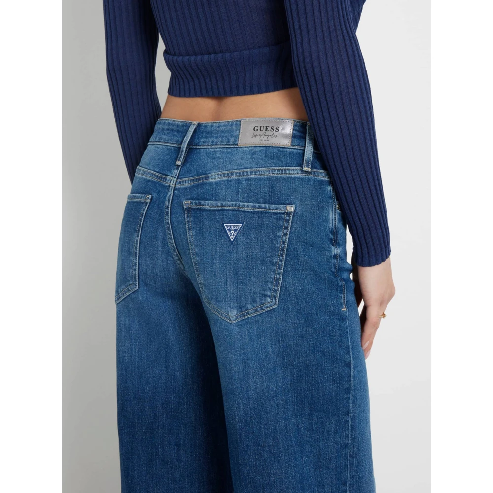 Guess Denim Palazzo Broek Blue Dames