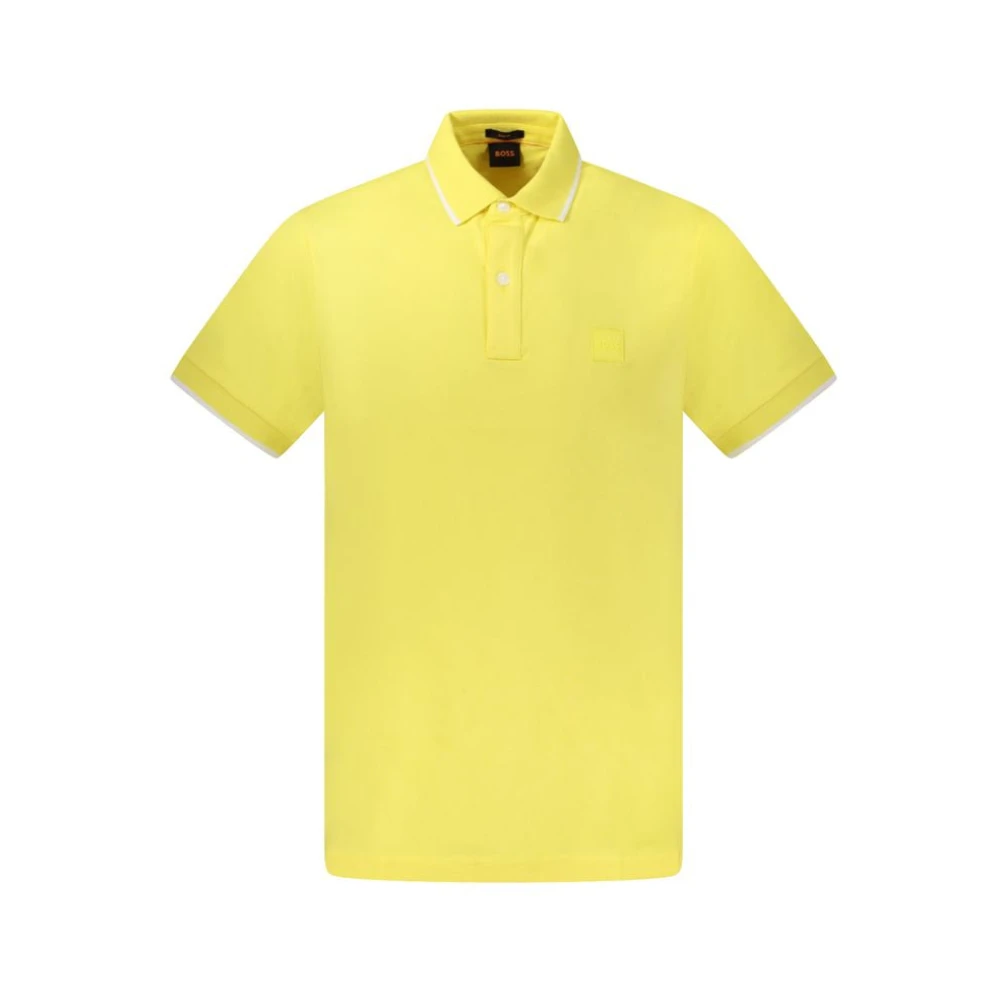 Hugo Boss Geel Katoenen Poloshirt Yellow Heren
