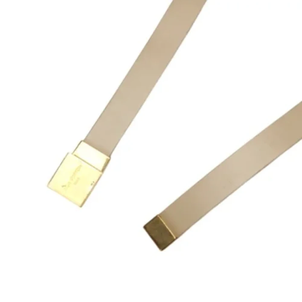 Louis Vuitton Vintage Pre-owned Leather belts Beige Dames