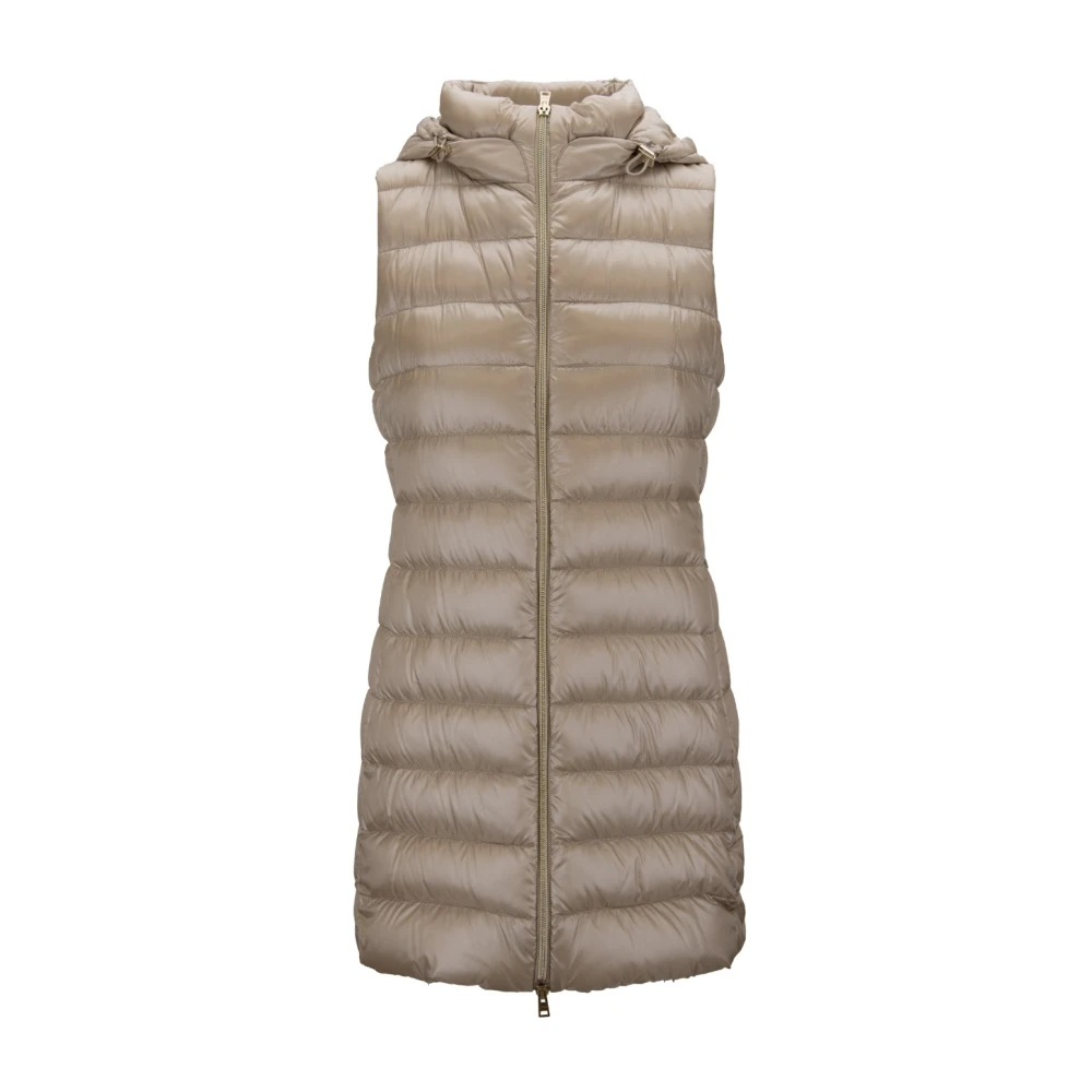 Herno Donna Beige - Gilet Imbottito Con Cappuccio - Jackets - S