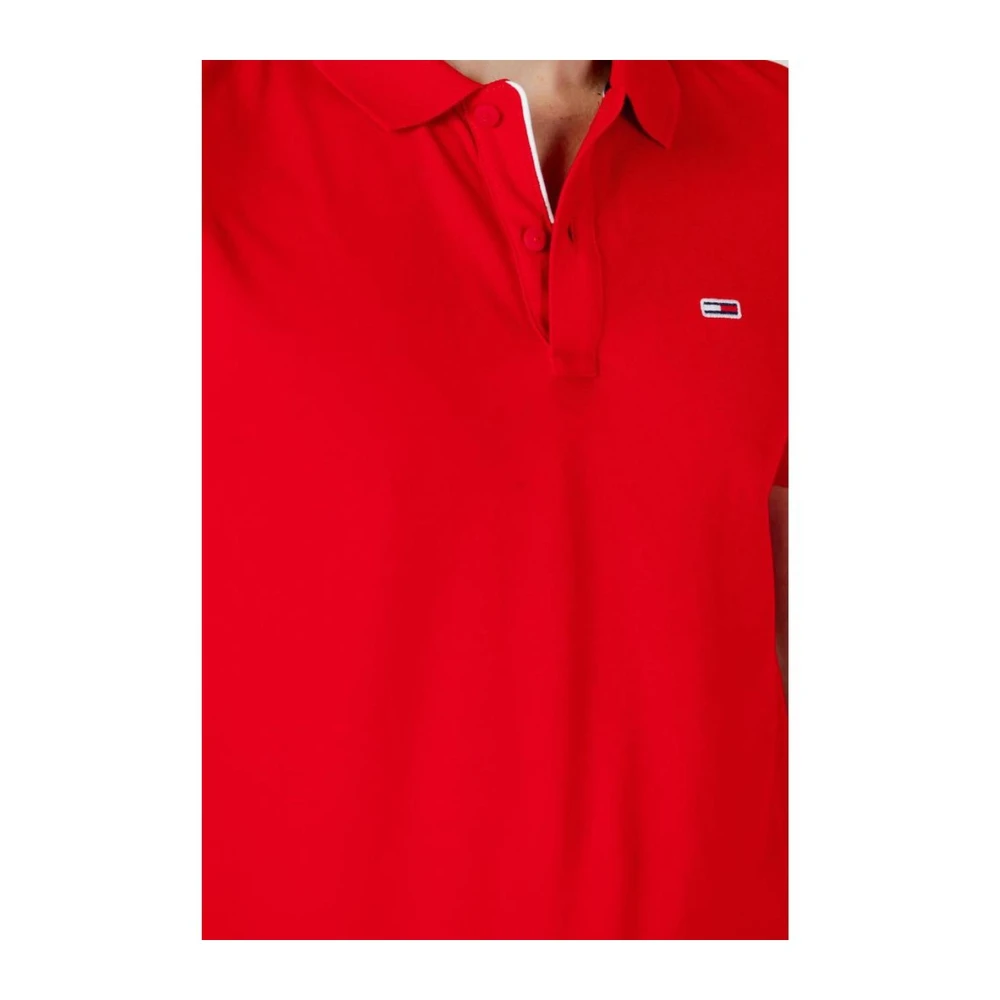 Tommy Jeans Katoenen Polo Shirt Lente Zomer Collectie Red Heren