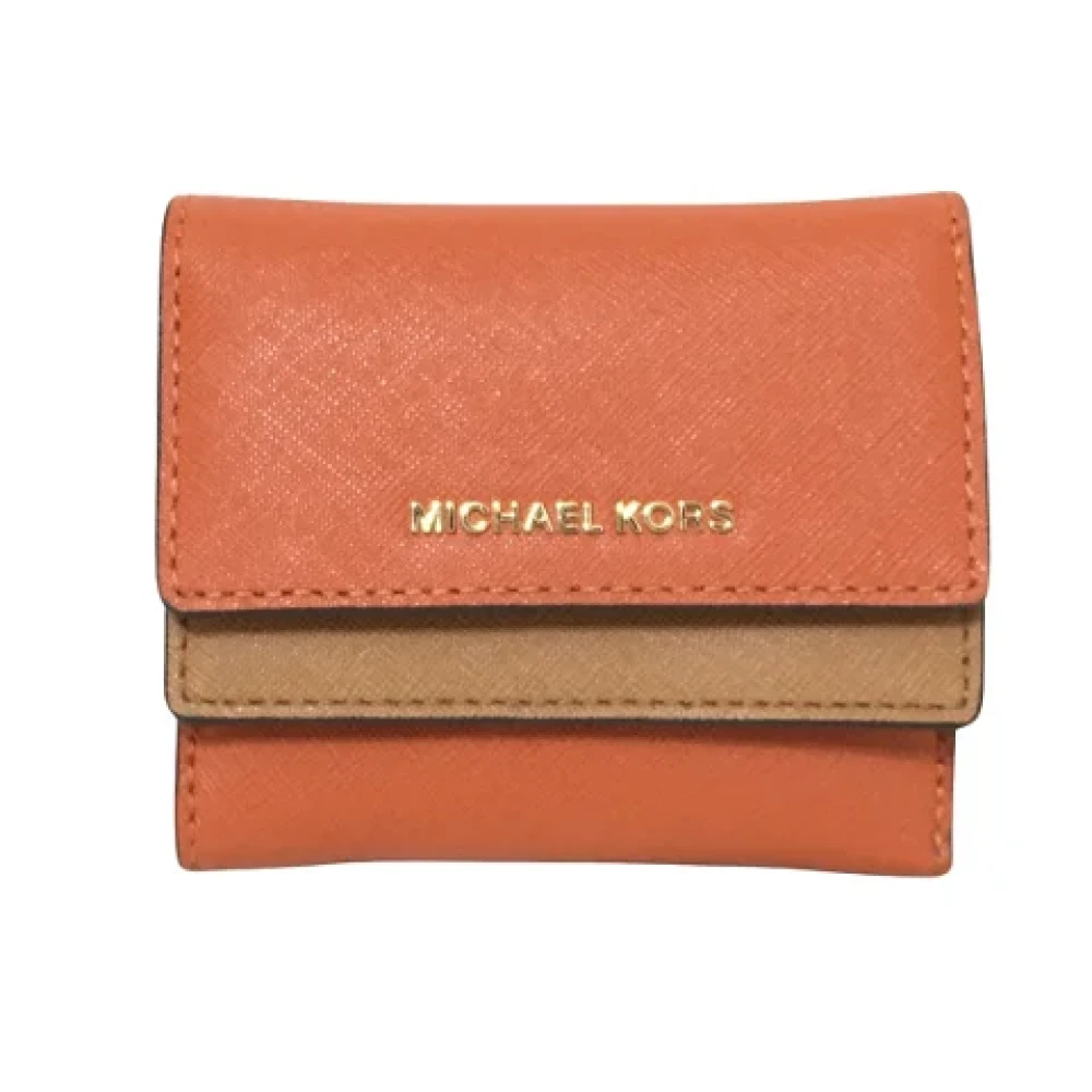 Michael Kors Pre-owned Leather wallets Orange Dames