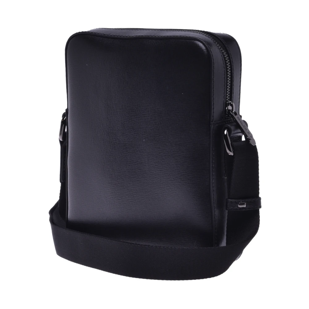 Baldinini Black leather crossbody bag Black Heren