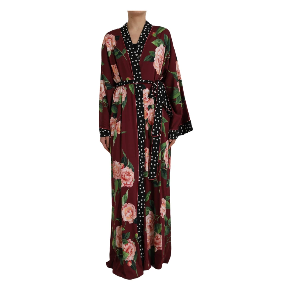 Dolce & Gabbana Blommig Maxi Kaftan Klänning Multicolor, Dam