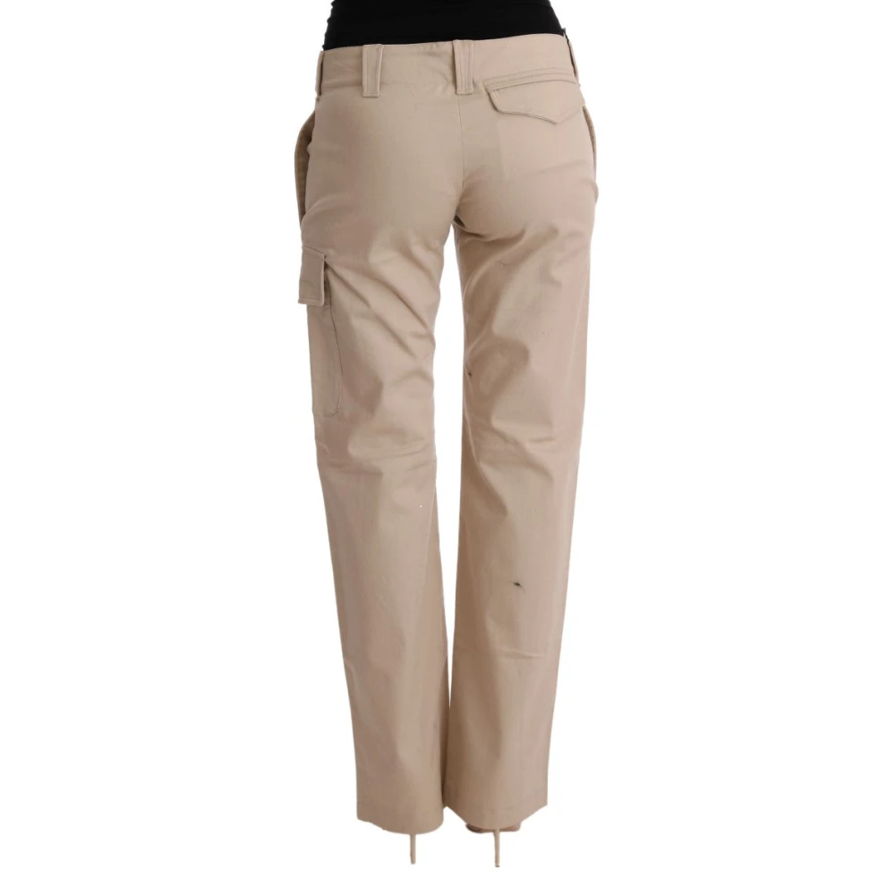 Ermanno Scervino Chique Beige Cropped Broek Regular Fit Beige Dames