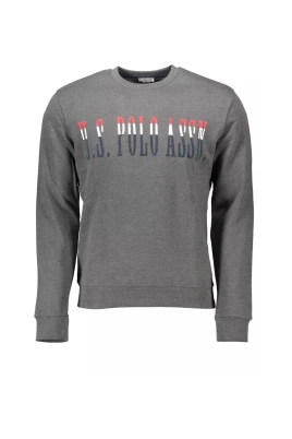 Grå Bomullssweatshirt med Logotyptryck