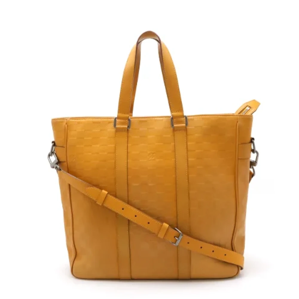 Louis Vuitton Vintage Pre-owned Laeder axelremsvskor Yellow, Herr