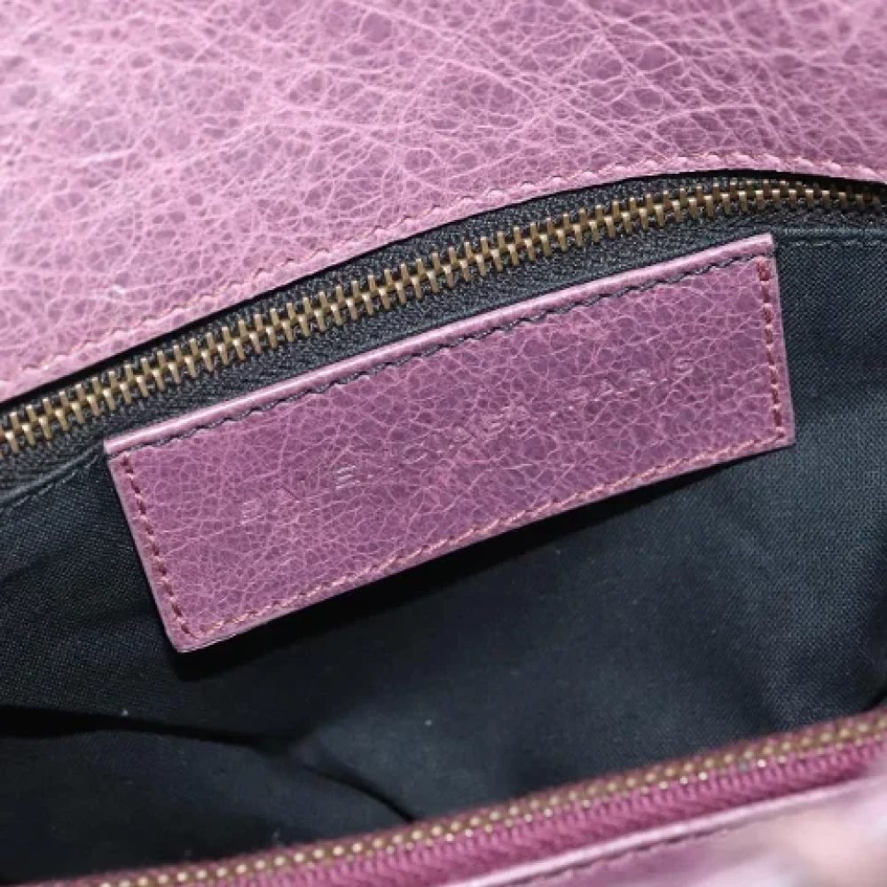 Balenciaga Vintage Pre-owned Leather balenciaga-bags Purple Dames