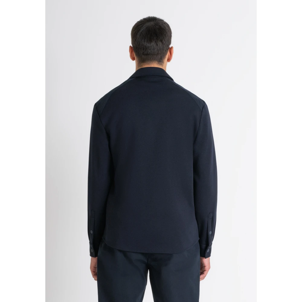 Antony Morato Casual Katoenen Overshirt met Zakken Blue Heren