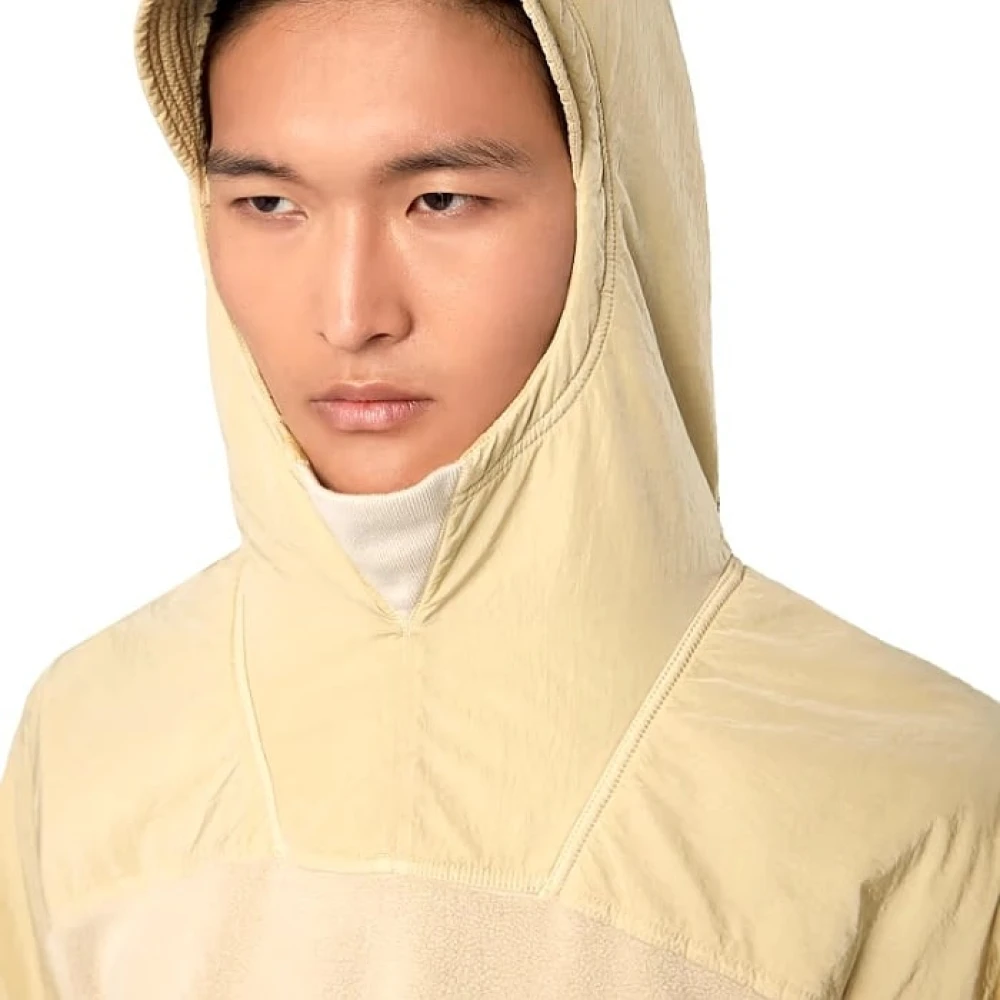 Stone Island Katoen Pile Nylon Sweatshirt Raglan Zak Beige Heren