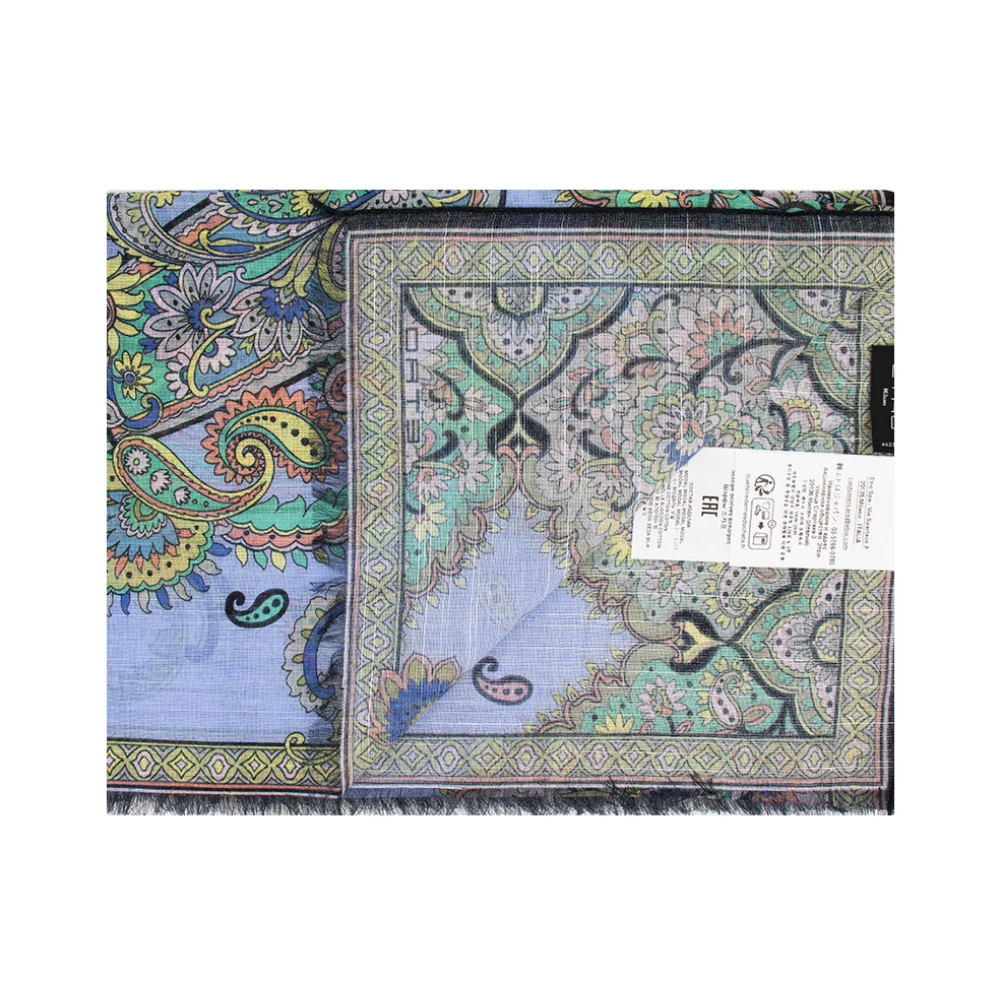 ETRO Lente Sjaal met Paisley Motief Multicolor Dames