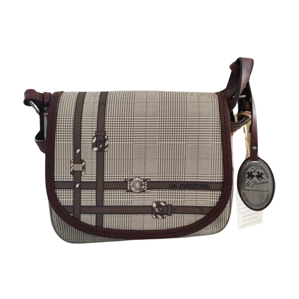 La Martina Women's Brown Shoulder Bag Eco-Leather
