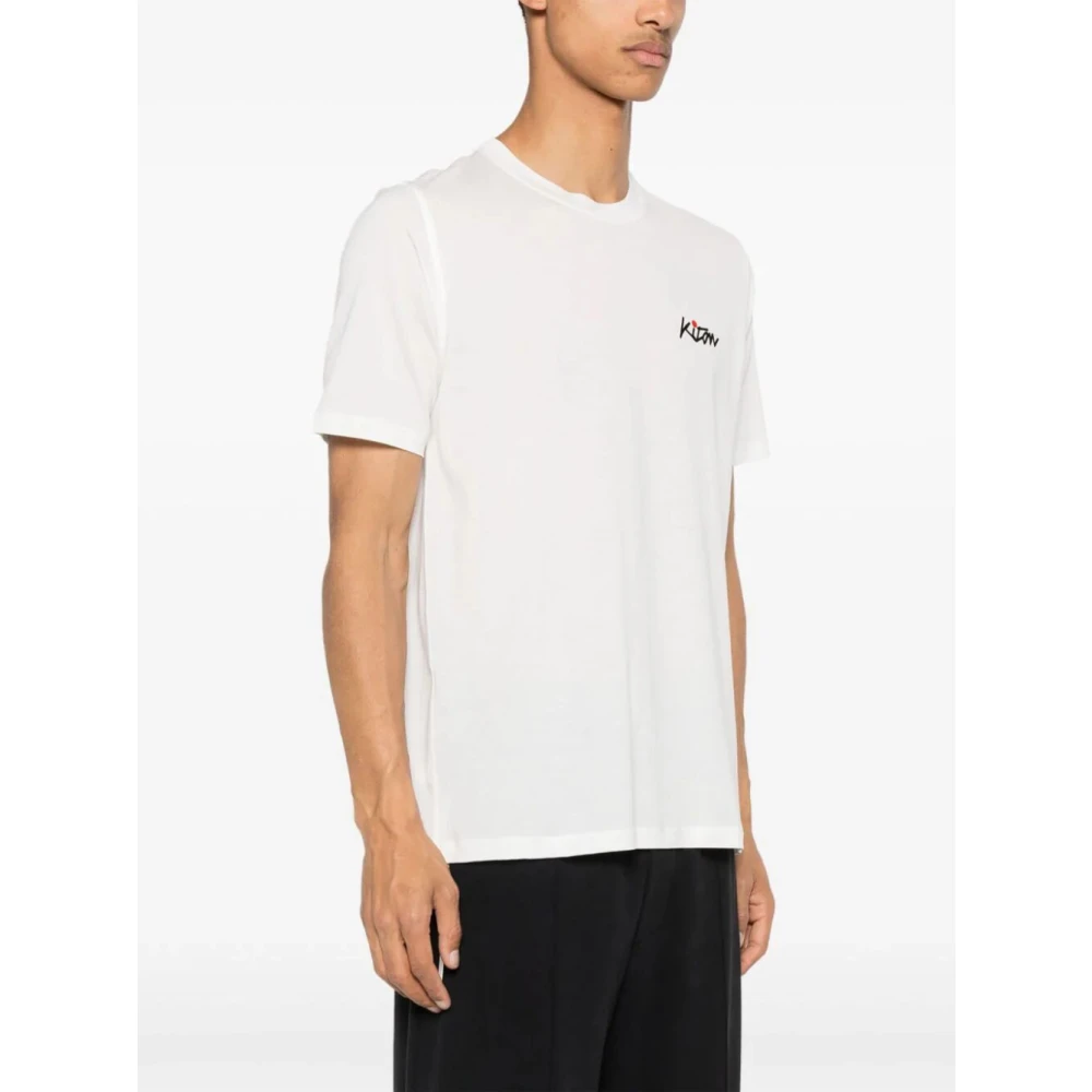 Kiton Witte Tee White Heren