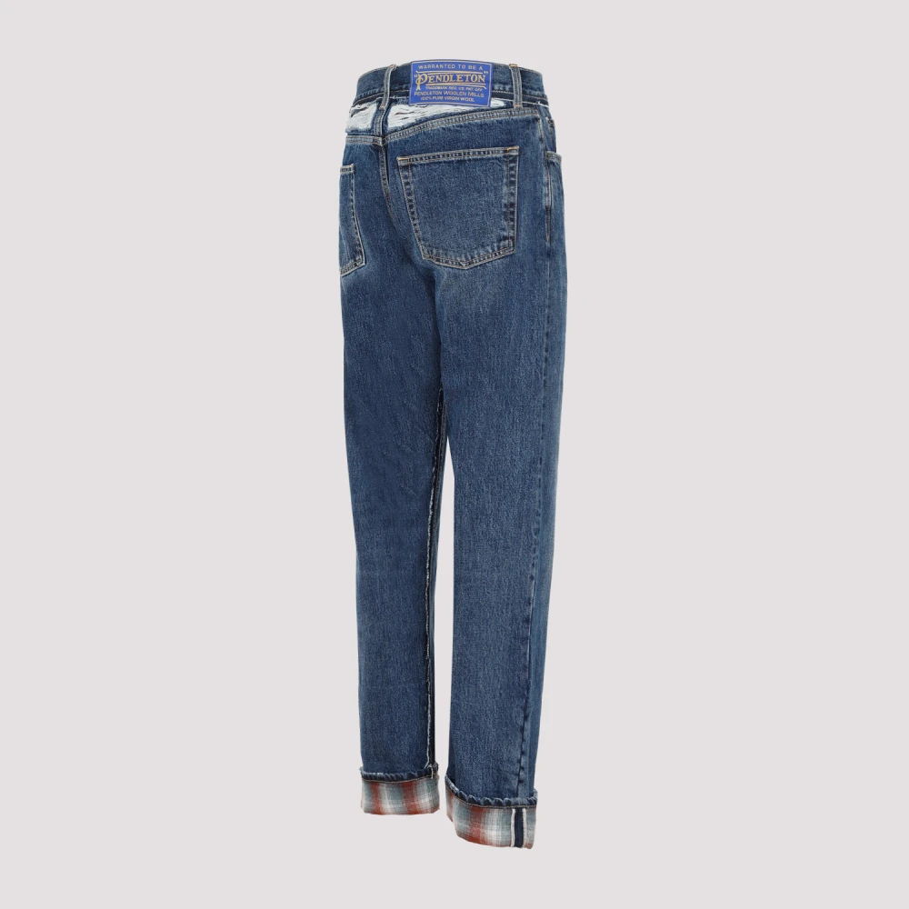 Maison Margiela Indigo Katoen Jeans Aw23 Blue Heren