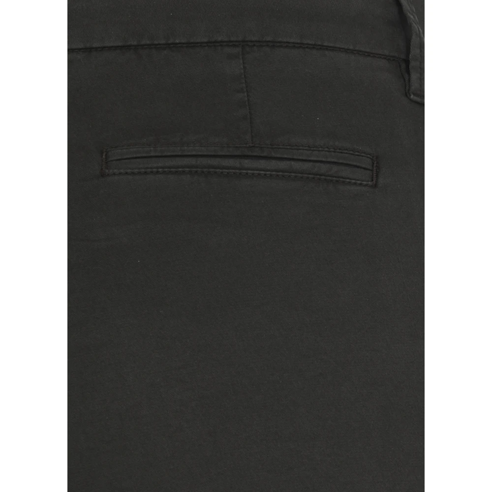 Fay Zwarte katoenmix broek met zakken Black Dames