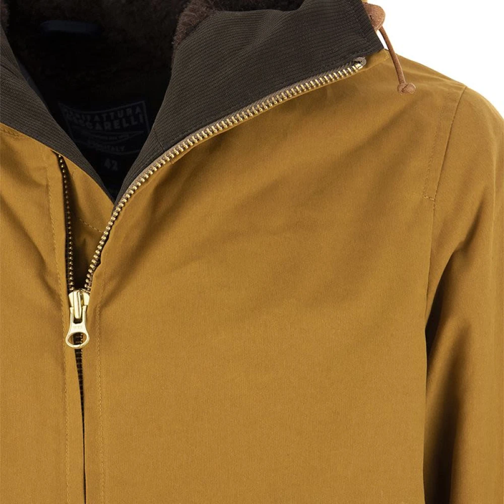Manifattura Ceccarelli Blazer Coat Hoodie jas Yellow Heren