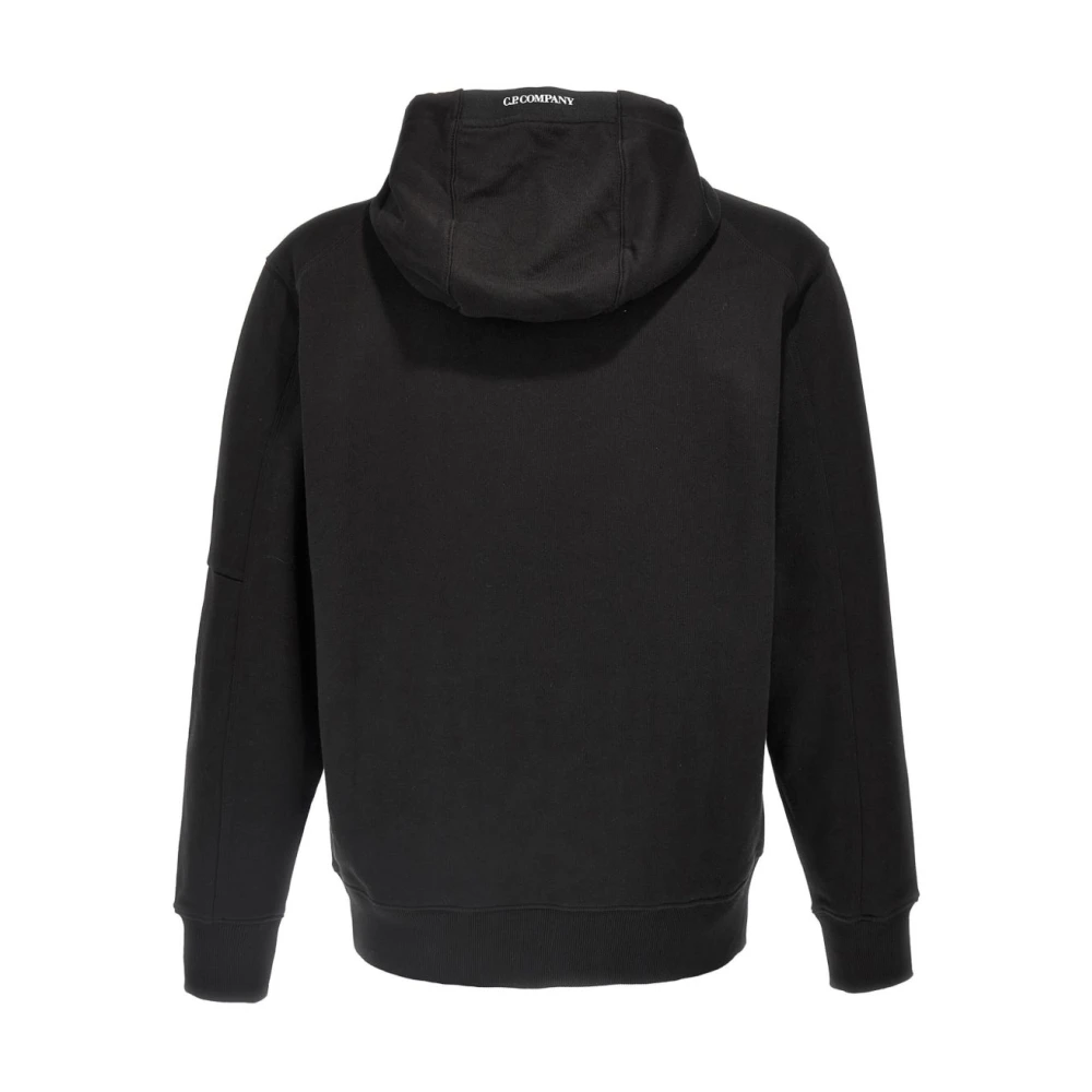 C.P. Company Zwarte trui met capuchon en zakken Black Heren