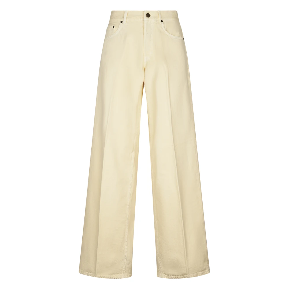 Haikure Women's Beige Wide Jeans, W25, Bethany Twill 45 Trousers