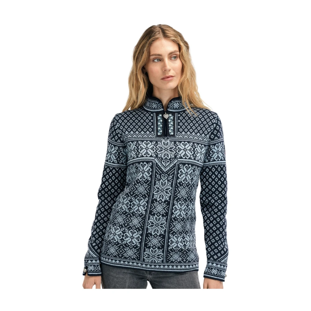 Blå Dale Peace Fem Sweater Knitted Garment