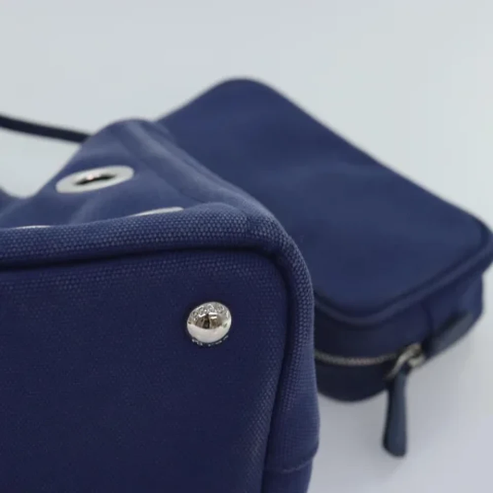 Prada Vintage Pre-owned Canvas prada-bags Blue Dames