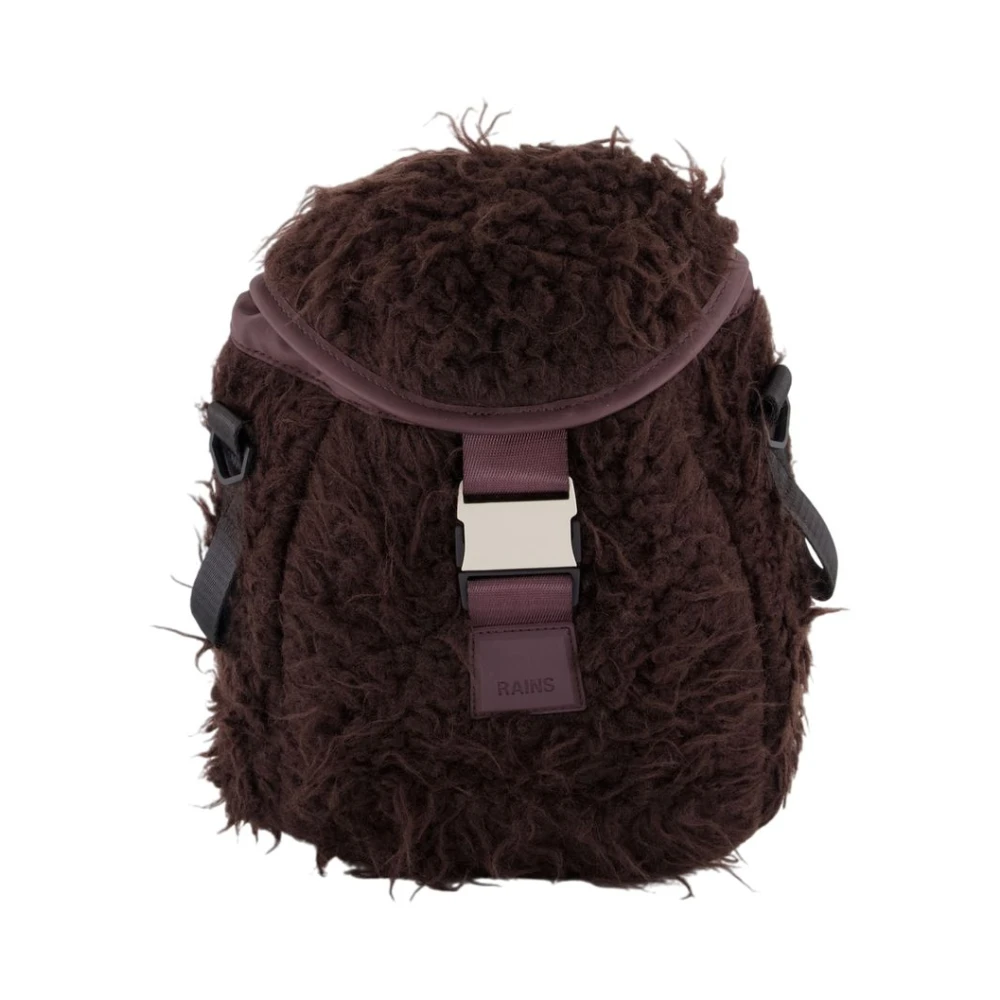 Rains Unisex Red Vision Bucket Backpack Mini - Burgundy - Backpacks - One Size - Bags