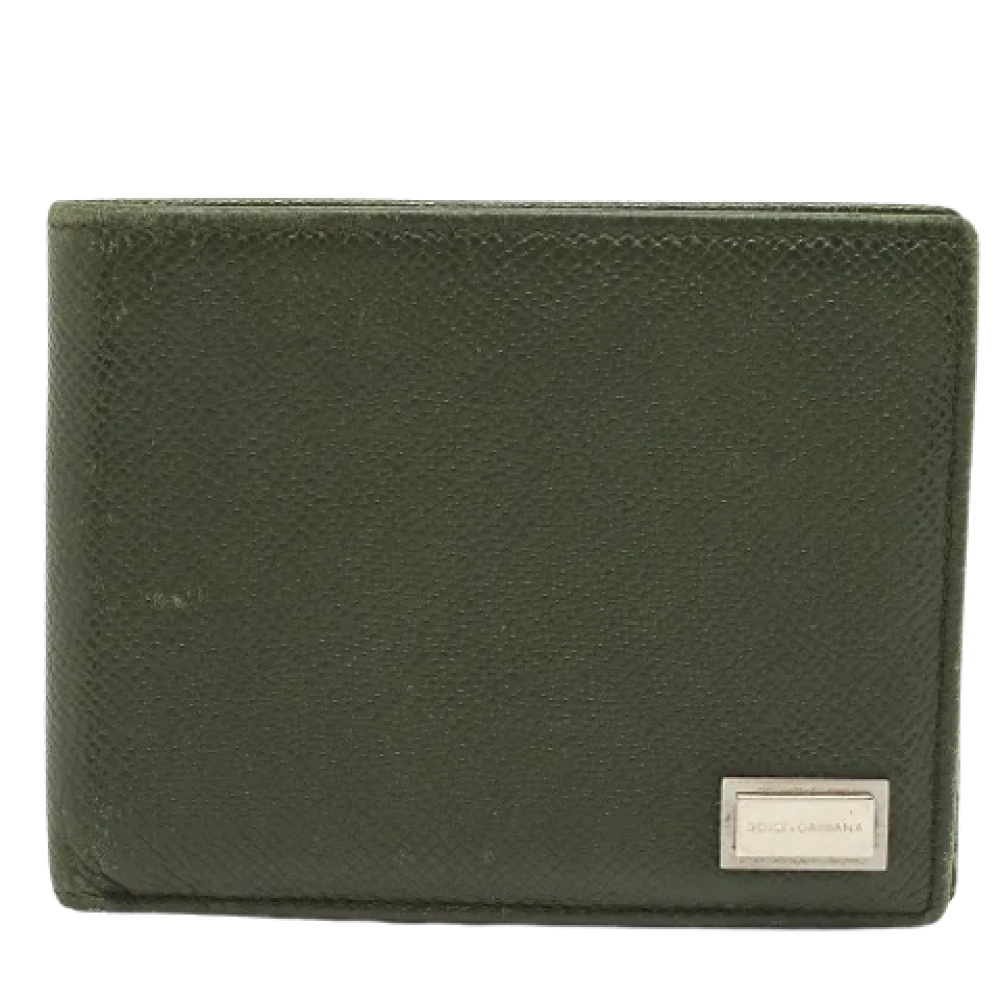 Dolce & Gabbana Pre-owned Leather wallets Green Dames