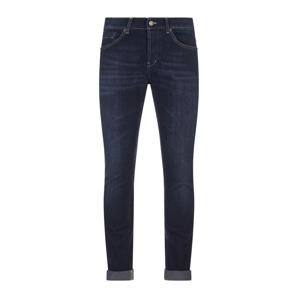 Dondup Blauwe Skinny Jeans Lage Taille Blue Heren