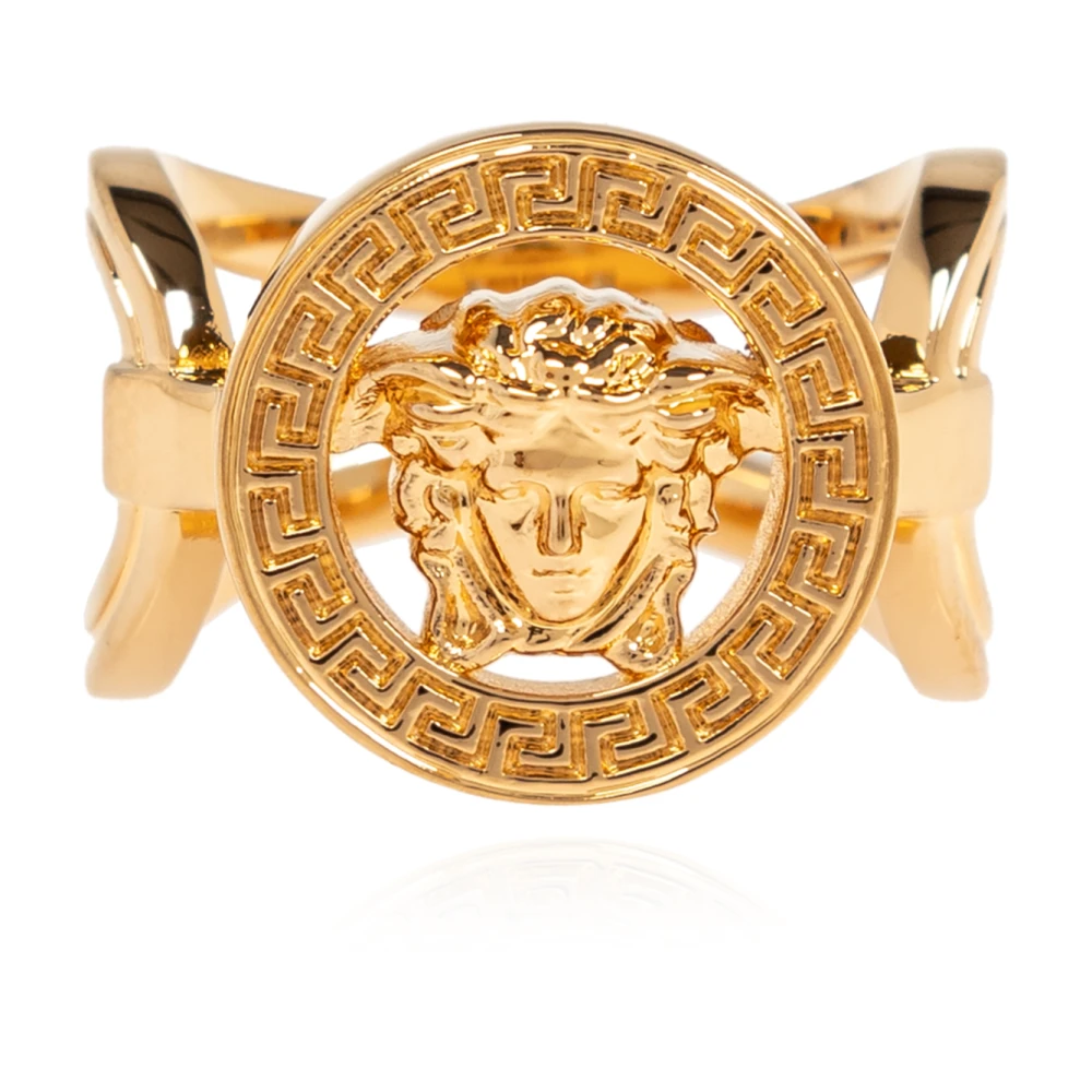Versace Vrouw Geel Accessoires Dames, 50 Mm, Ring Met Logo