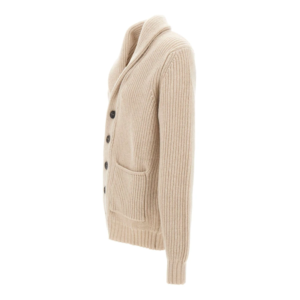 Filippo De Laurentiis Zachte Wol Cardigan Beige Sweater Beige Heren