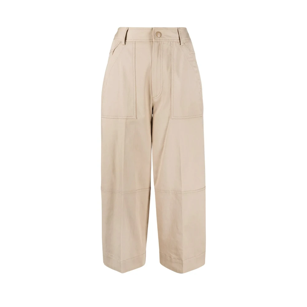 Moncler Culottes in katoen-elastaanmix Beige Dames