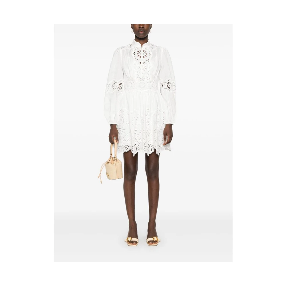 Zimmermann Witte Broderie Anglaise Jurk White Dames