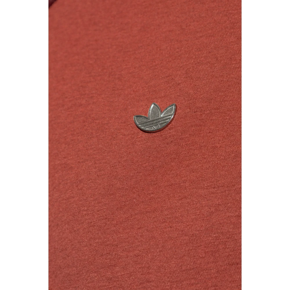 adidas Originals T-shirt met Logo Appliqué Red Heren
